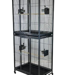 green parrot bird cage double up twin cage bc7650 3 terry parrots center™